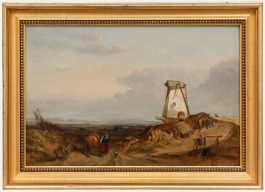 Attributed to Clarkson Stanfield - 19th Century Oil, A Windmill in Normandy