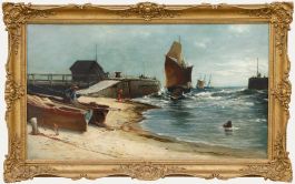 After Edwin Ellis - Late 19th Century Oil, The Harbour Bar