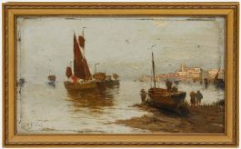 Henri Fabre (1880-1950) - Early 20th Century Oil, Into the Dock II