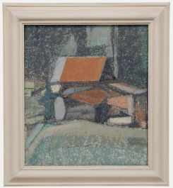 Andrew Pringle - Framed Contemporary Oil, Barn, Gstaad