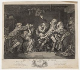 After Jean-Baptiste Greuze - 18th Century Engraving, Le Fils Ingrat