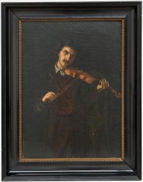 Dutch School Early 20th Century Oil - The Fiddler