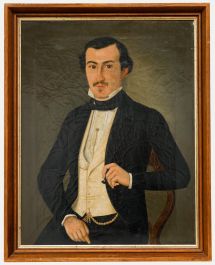 Dutch School - 1853 Oil, Portrait of a Gentleman