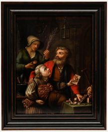 Attributed to Johann Gerlach Lambert - 18th Century Oil, A Family Affair