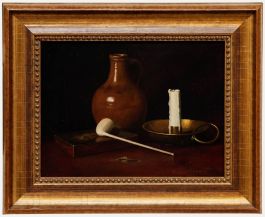 Adriaan Timmers - Framed Early 20th Century Oil, Still Life with Clay Pipe
