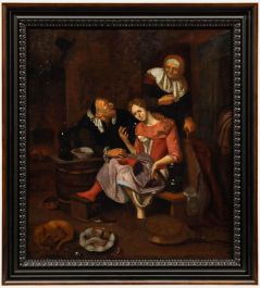 Manner of Jan Steen - 18th Century Oil, The Lovesick Maid