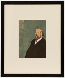 Olaf Gulbransson - Early 20th Century Mixed Media, Caricature of Eugene Richter