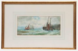 Thomas Bush Hardy - 1889 Watercolour, Boulogne Harbour