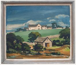 Robert Dawson - Framed 20th Century Oil, A Staffordshire Hill Farm