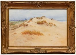 Framed Early 20th Century Watercolour - Sand Dunes