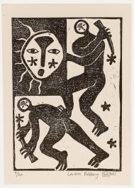 Lorella Bianco - 2025 Linoprint, Louvre Robbery III