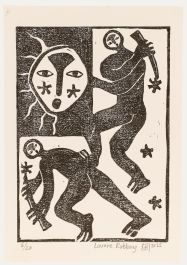Lorella Bianco - 2025 Linoprint, Louvre Robbery I