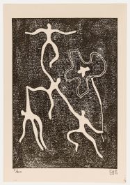 Lorella Bianco - 2025 Linoprint, Daisy Chain