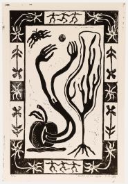 Lorella Bianco - 2025 Linoprint, Death of an Apple II