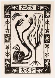 Lorella Bianco - 2025 Linoprint, Death of an Apple III
