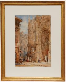 19th Century Watercolour - Market Day