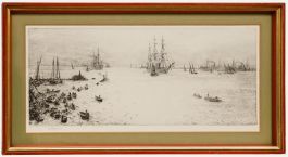 William Lionel Wyllie - Framed 19th Century Etching, The Bay of Naples