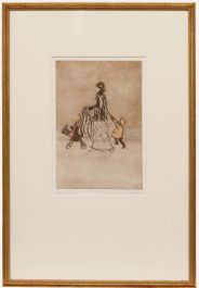 Carol Walkin - Framed 20th Century Etching, Buggy