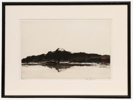 William Renison - Early 20th Century Etching, Mountain Reflections
