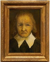 17th Century Oil - Portrait of a Puritan