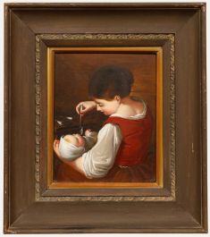 Late 19th Century Oil - Feeding the Baby