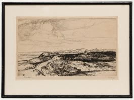 Oliver Hall - Early 20th Century Etching, The Northumberland Coast