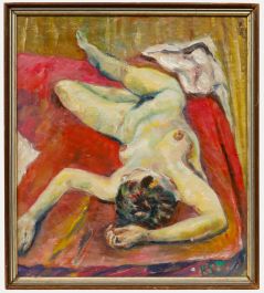 R S Jackson - 20th Century Oil, Reclining Nude