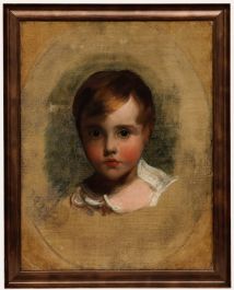 After Sir Thomas Lawrence - 20th Century Oil, Boy with Rosy Cheeks