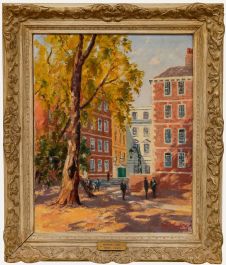 Ernest Knight - 1973 Oil, Fountain Court
