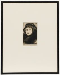 Harold Williamson - Framed Early 20th Century Etching, Lady in Fur