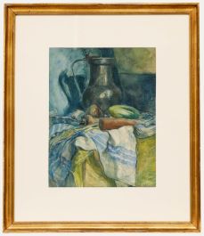 A. Schultz - Framed Mid 20th Century Watercolour, Pitcher & Produce