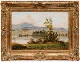 Franz Schuhwerk - Early 20th Century Oil, A Lively Catch