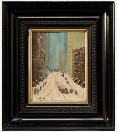 Ernest Wrede (1907-1973) - Mid 20th Century Oil, Winter City Scene