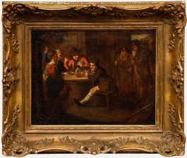 Manner of David Teniers the Younger - 19th Century Oil, The Gamblers
