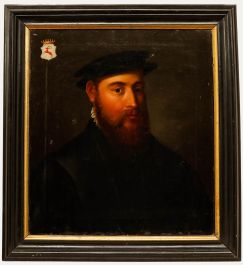 German School - 19th Century Oil, Portrait of Wolf Adam von Hirschberg