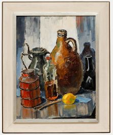 Aartje Laan-Dorp - Framed 20th Century Oil, Still Life of Vessels