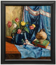 Maria Meess - Mid 20th Century Oil, Still Life with Tulips