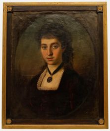 Adolf Boch (1853-1919) - 1877 Oil, Portrait of a Young Woman