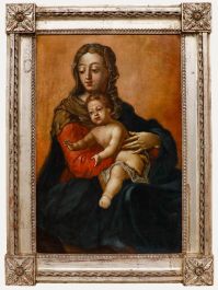 18th Century Oil - Madonna and Child
