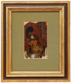 Attributed to Louis Braun - Early 20th Century Oil, Study of a Soldier