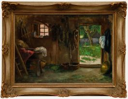 E. Martens - Early 20th Century Oil, Order in the Stable