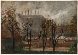 Mid 20th Century Oil - City Rain