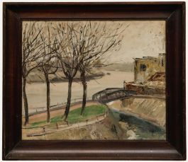 De Decker - Mid 20th Century Oil, The Bridge
