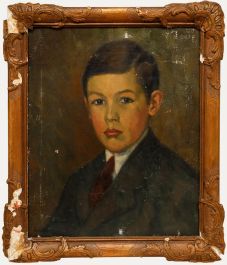 Joss Johnston - For Restoration 1925 Oil, Portrait of a Schoolboy