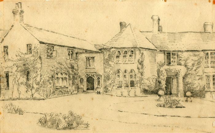 19th Century Pencil Drawing - Lipton Cottage