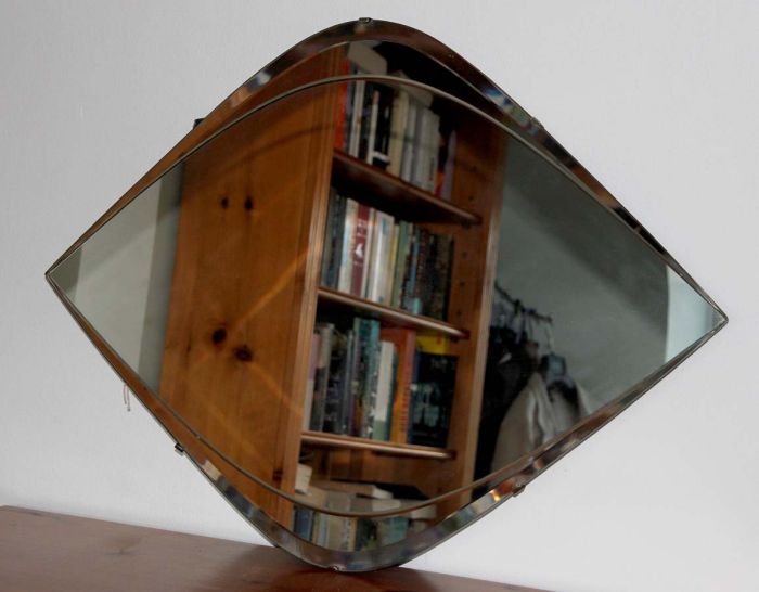 Art Deco Period Bevelled Glass Wall Mirror