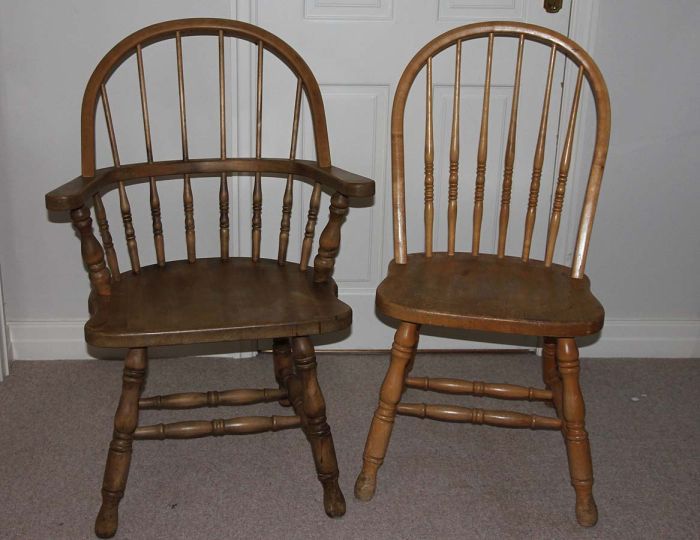 2 Good Solid Windsor Chairs