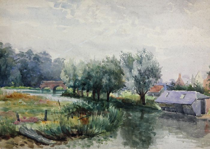Edithe Anne Hoare 19th Century Watercolour - A Grey Day