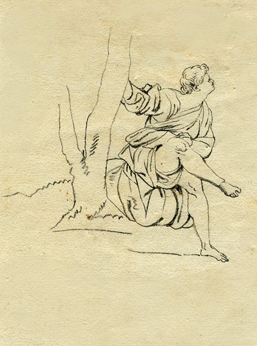 Fine 19C Italian Pencil Drawing