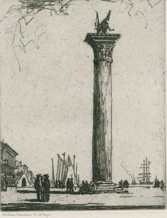 Nelson Dawson Sc et Imp - Venice Soft Ground Etching 1915
